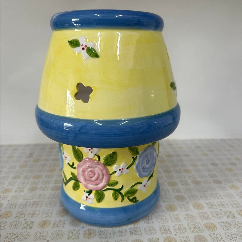 Floral Ceramic Candle Holder